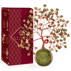 KARMAPLEDGE crystal tree of life base enhances elegant home décor and focus