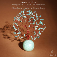 KARMAPLEDGE Crystal Tree of Life copper-wire design highlighted for elegant décor