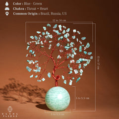 KARMAPLEDGE Crystal Tree of Life crystal-ball base showcasing natural quartz beads