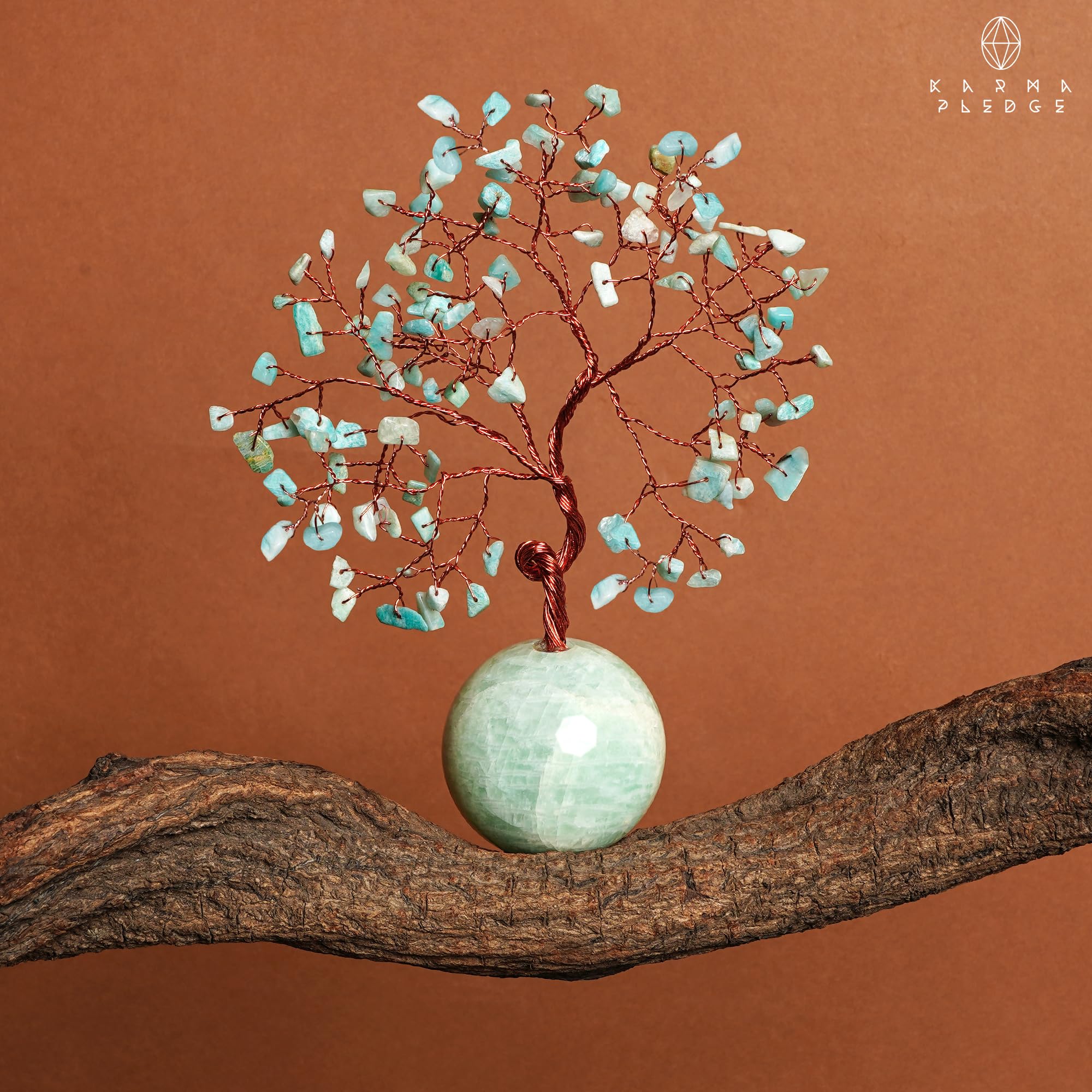 KARMAPLEDGE Crystal Tree of Life handcrafted sculpture with natural variations