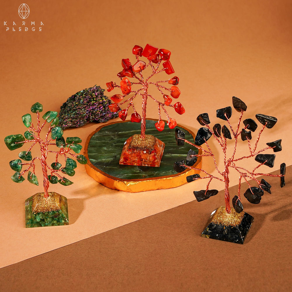 KARMAPLEDGE desk decor crystal tree brings calm to office spaces
