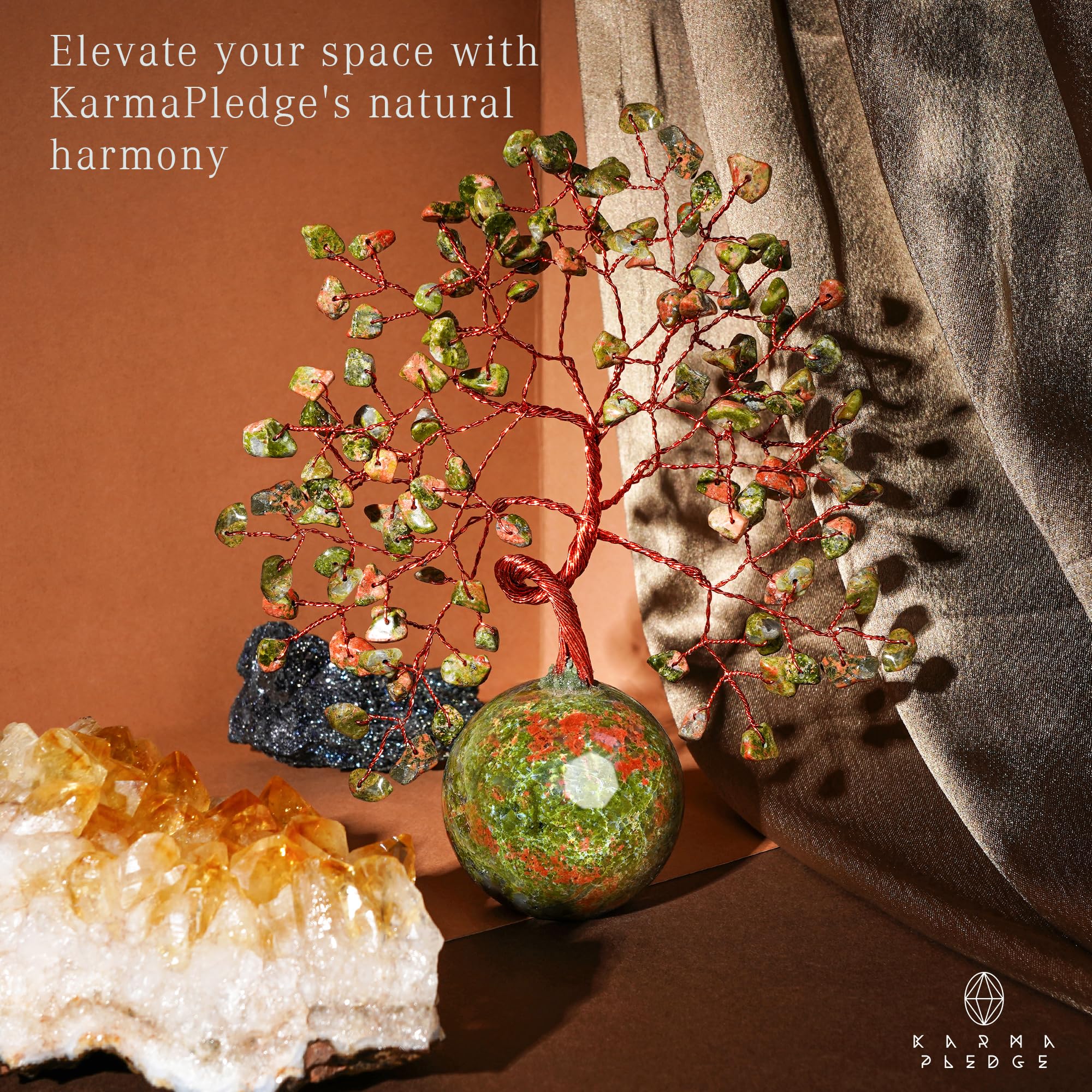 KARMAPLEDGE natural quartz crystal beads add sparkle and positive energy to spaces