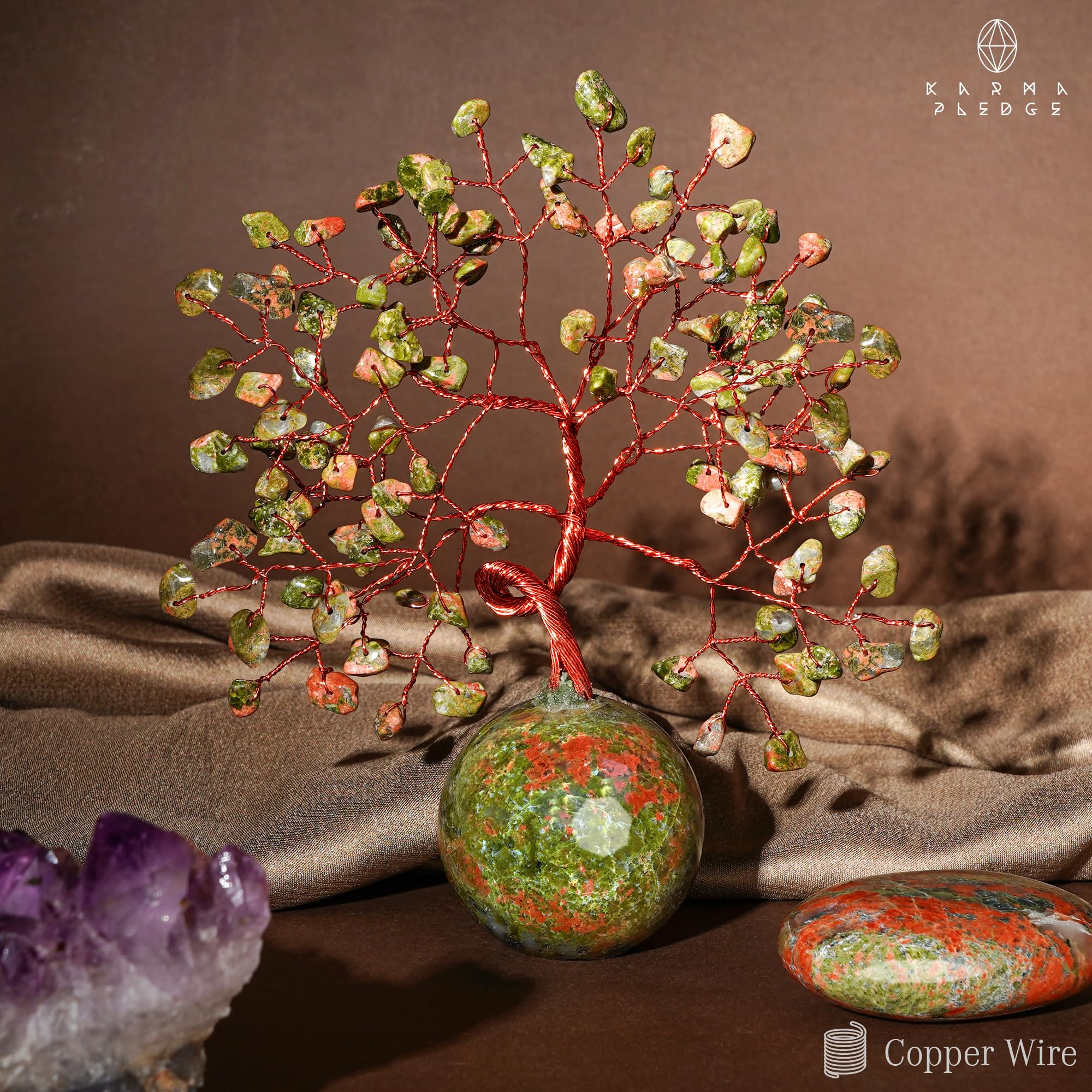 KARMAPLEDGE tree stands 6-7 inches tall for compact shelf display
