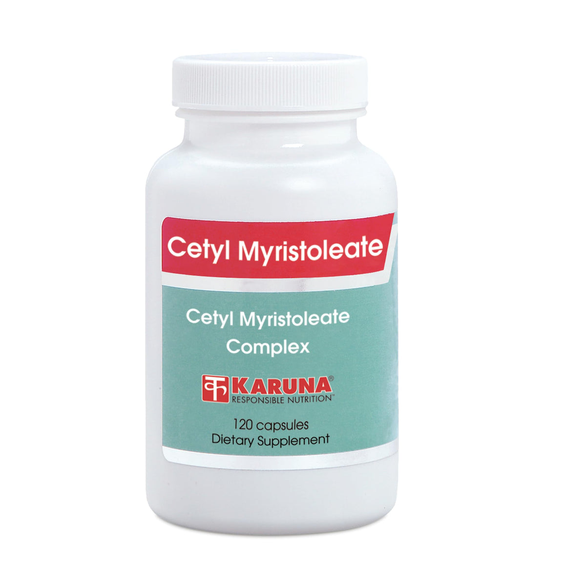 Karuna Cetyl Myristoleate bottle on a clean surface for joint support