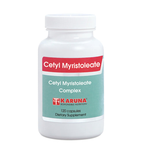 Karuna Cetyl Myristoleate bottle on a clean surface for joint support