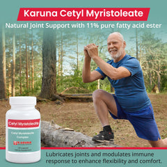Close-up of Karuna Cetyl Myristoleate capsules for daily joint support