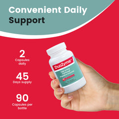 Karuna DuoZyme pour image suggesting easy daily intake