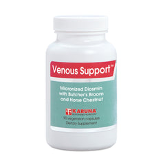 Karuna Venous Support bottle and capsules aid leg comfort and circulation.