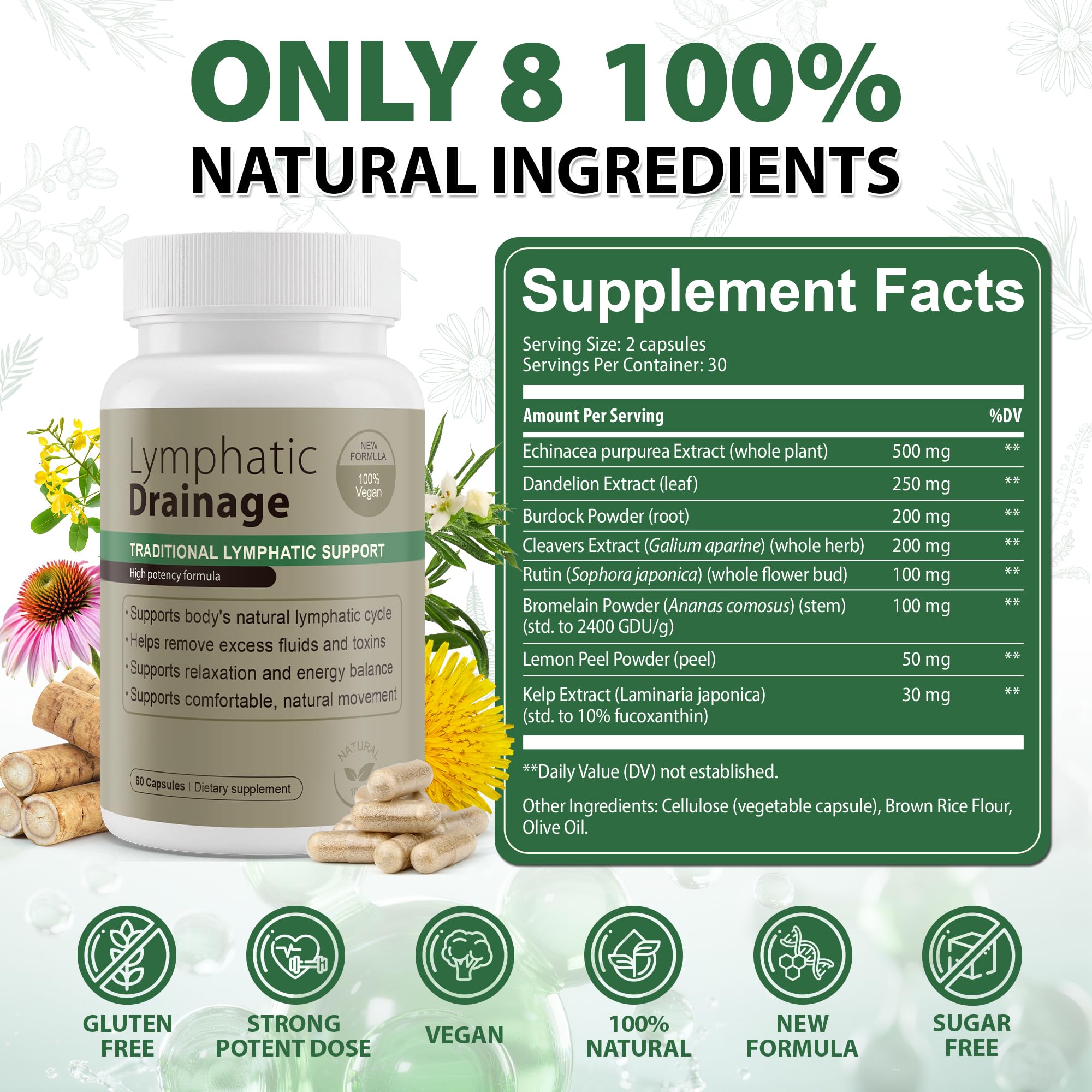 Kaseano Cleavers extract close-up; supports gentle fluid balance.