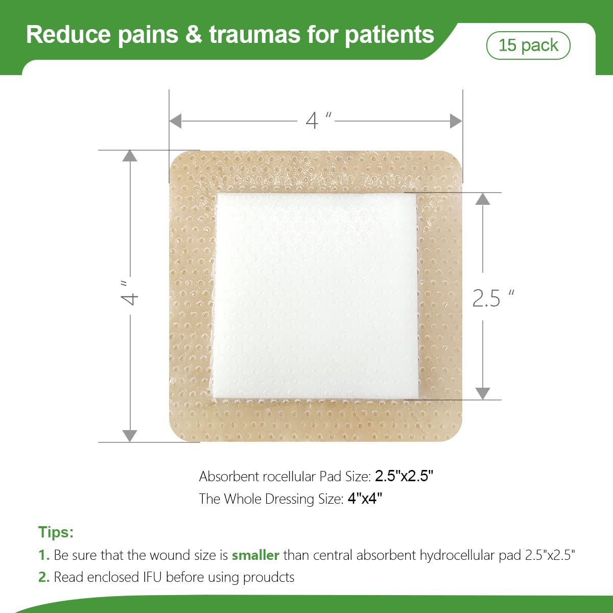 The Kastormed silicone foam dressing 4x4 soft foam detail highlighting high absorbency.