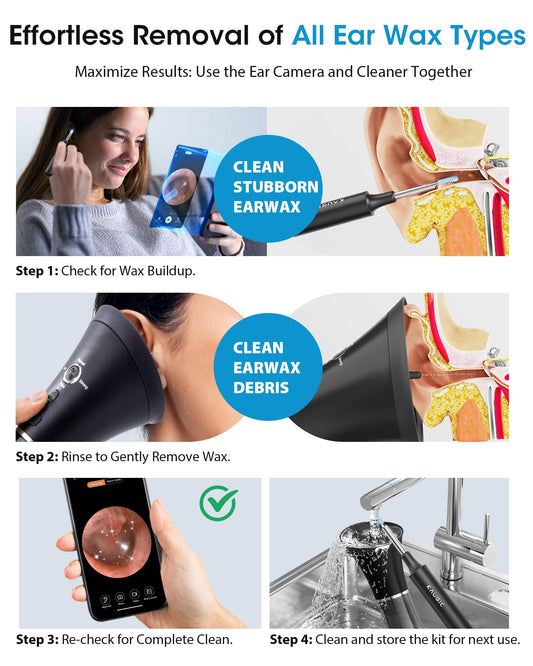 KAUGIC ear cleaner water-based irrigation supports gentle, comfortable cleansing