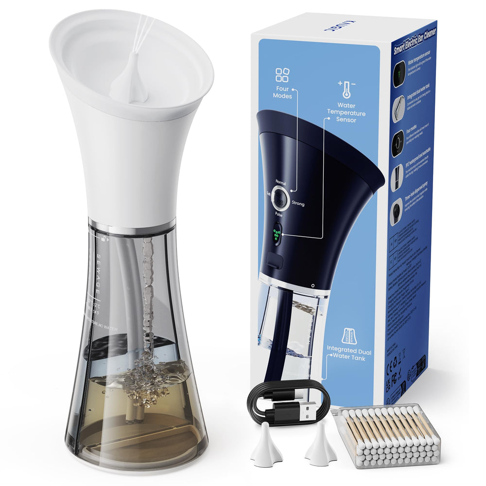 KAUGIC ear wax remover with one-piece tank for easy integrated cleaning.