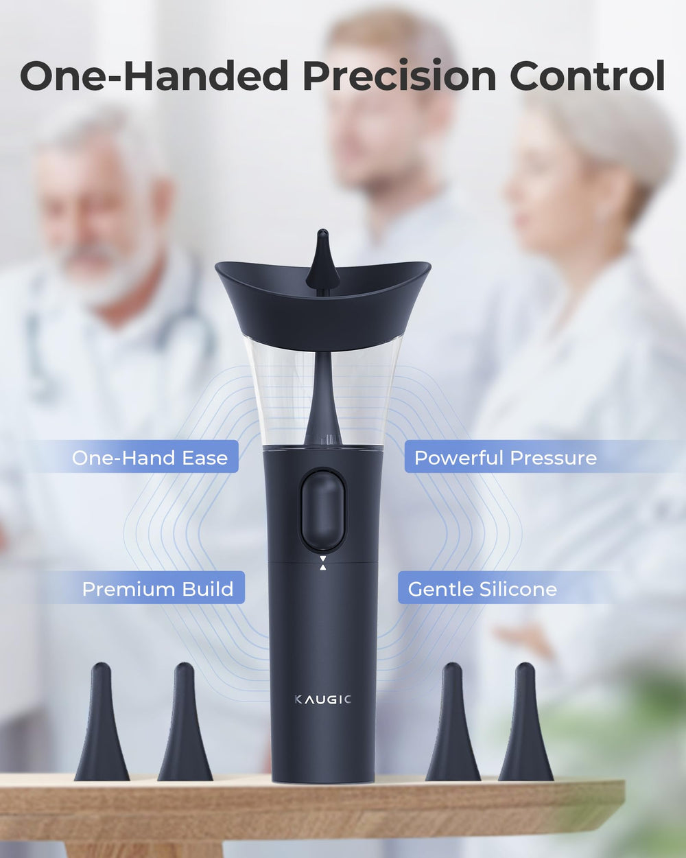 KAUGIC soft nozzle design helps prevent discomfort during cleaning.