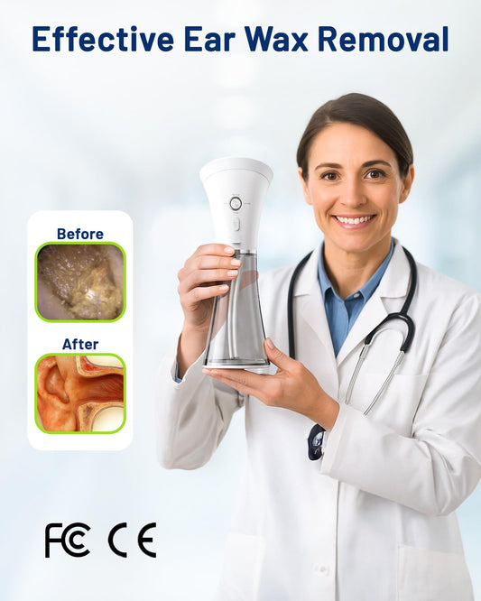 KAUGIC ear cleaner with temperature sensor indicator for safe heat levels.