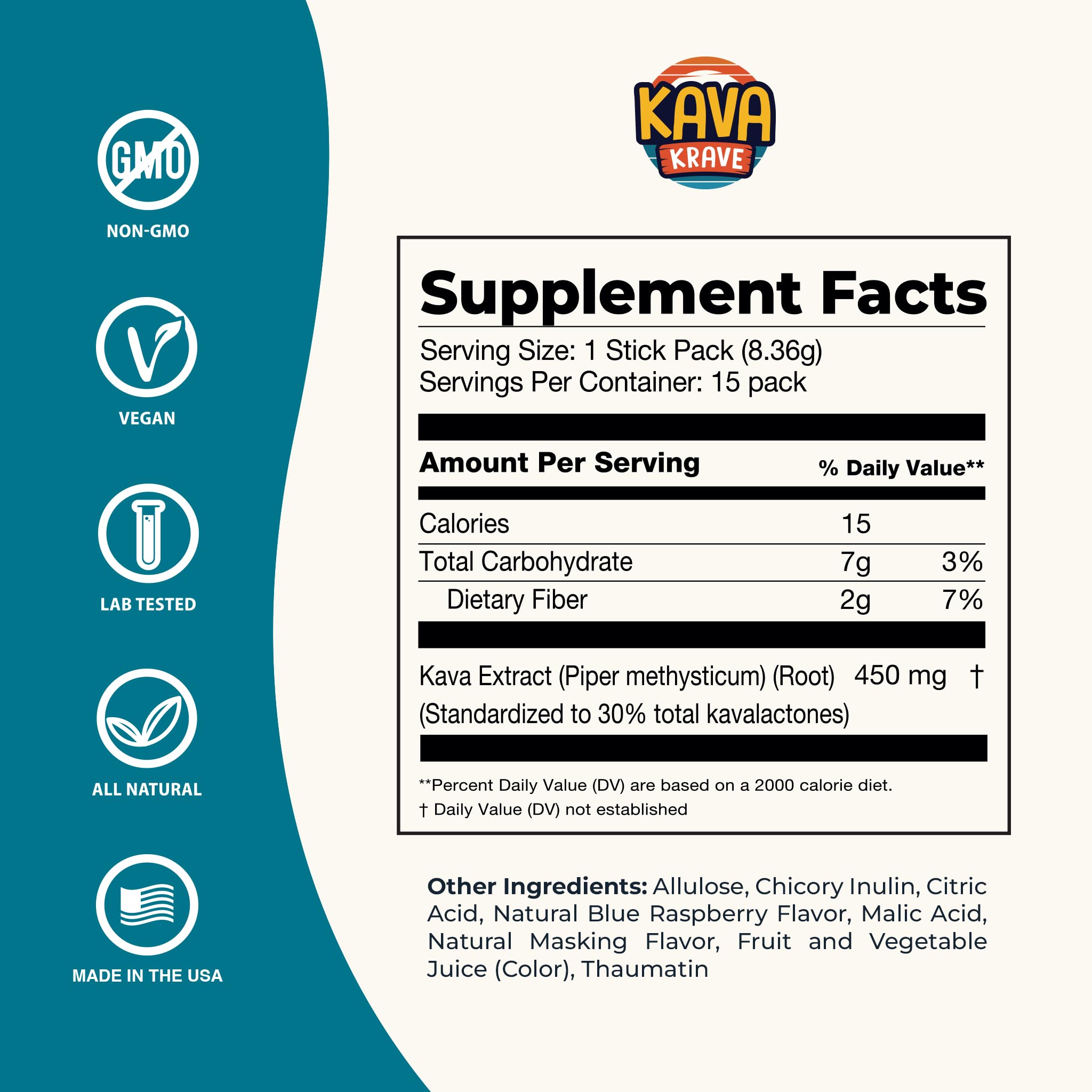 Kava Krave citrus-berry flavor served in a glass for refreshing mood lift.