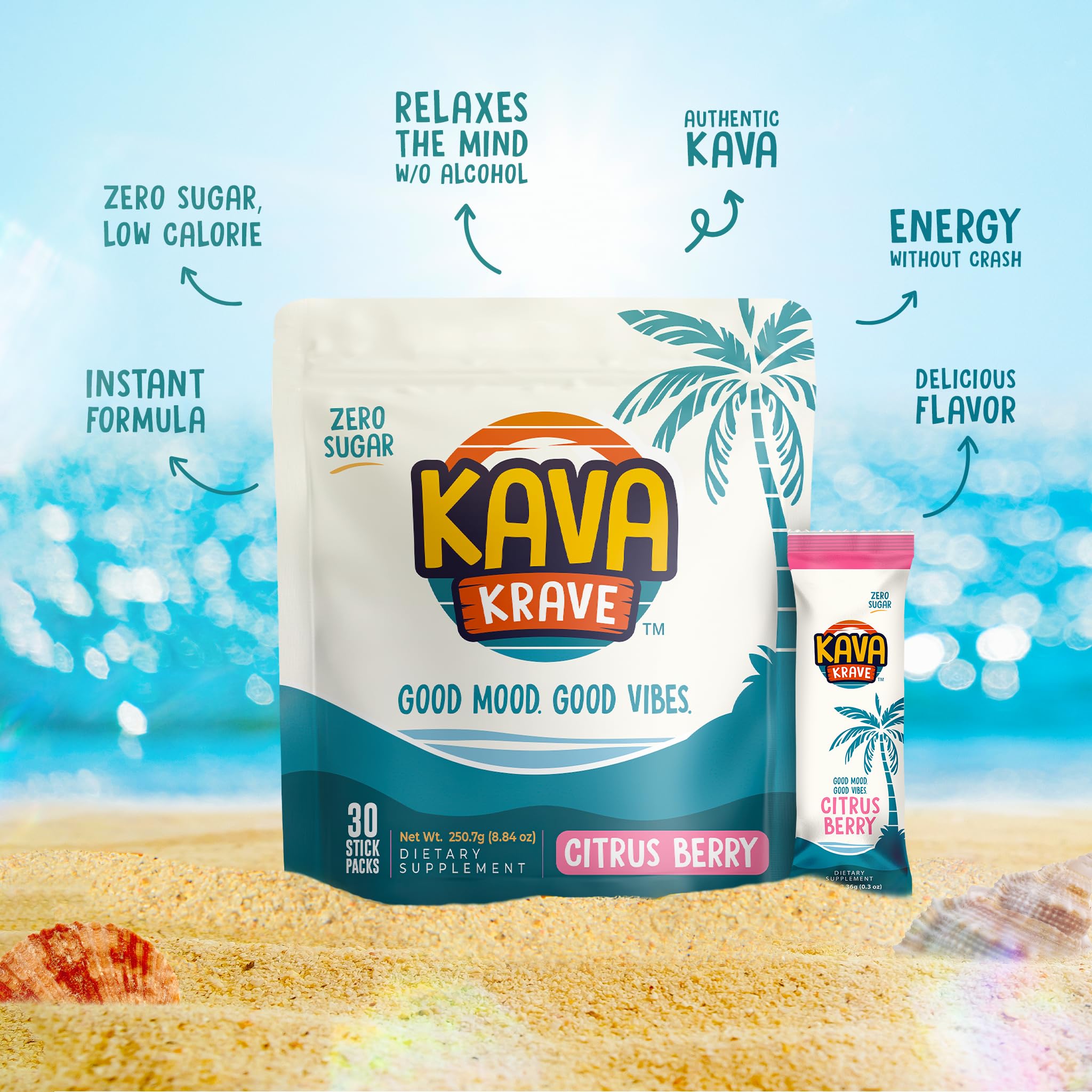 Kava Krave mood and focus on the go for daytime clarity