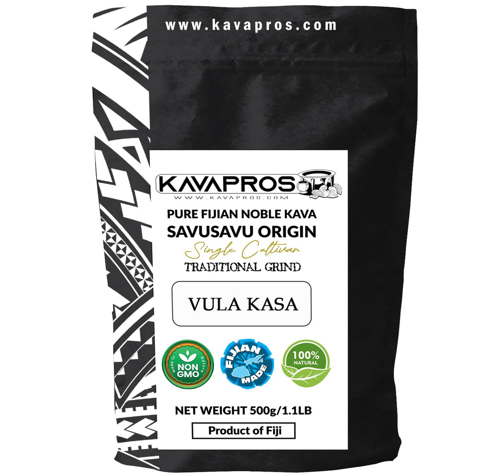 Kava Pros Vula Kasa powder pack ready for traditional kava preparation