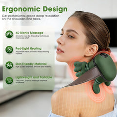 KAVACH 4D kneading massage heads mimic palm and thumb actions.