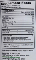 Kaxilu Feel Good Turmeric packaging closeup highlighting organic certification