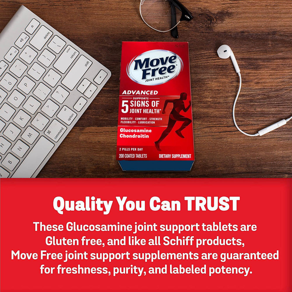 Kaxilu Move Free Advanced glucosamine close-up supports cartilage structure.