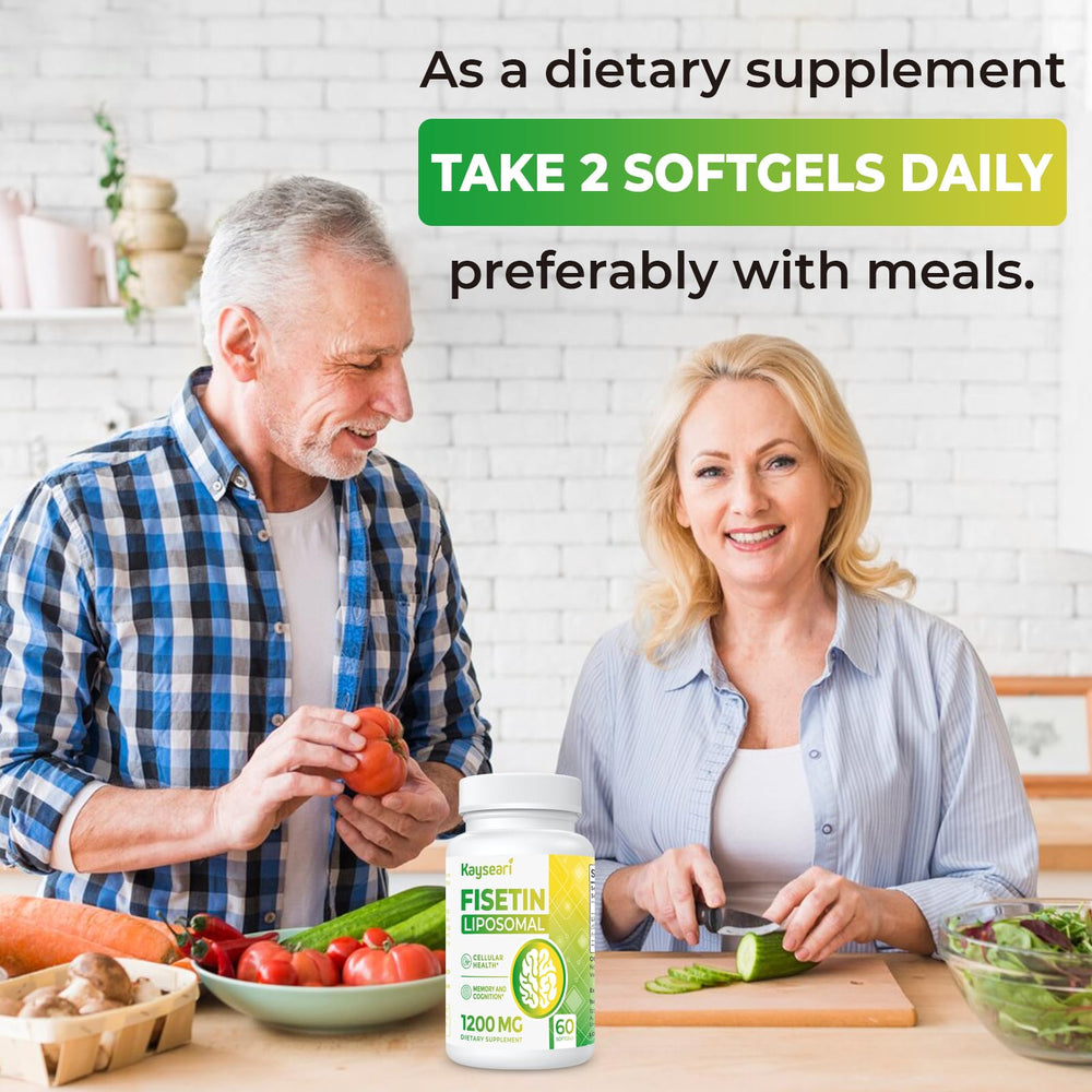 Kayseari daily-usage image showing two softgels with a meal.