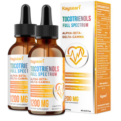 Kayseari bottle label highlighting full-spectrum tocotrienols for antioxidant support