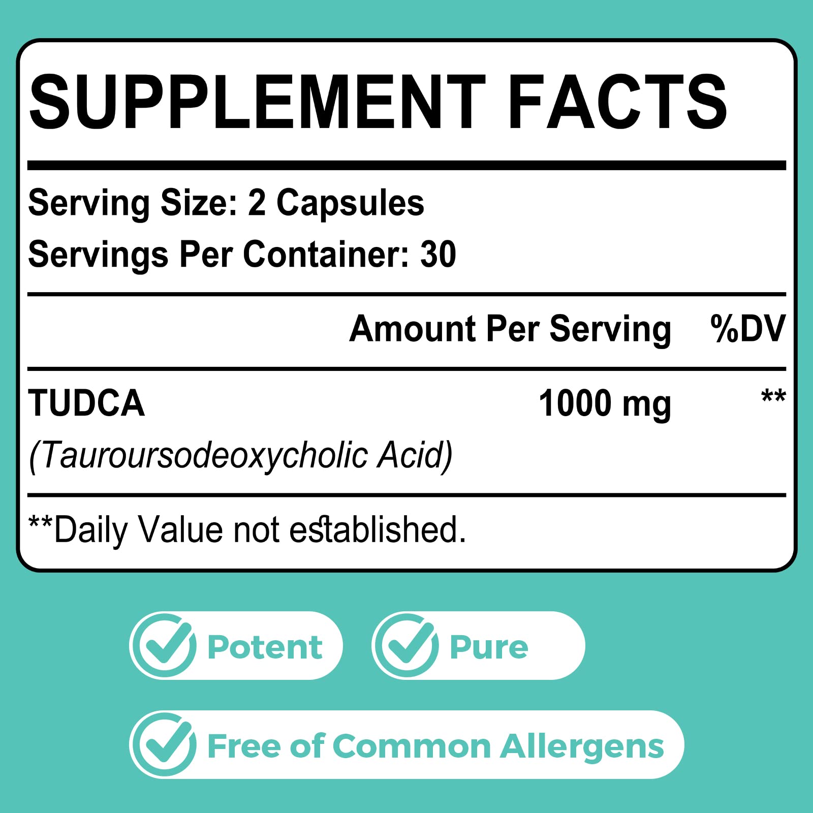 Open Kayseari TUDCA bottle with capsules spilled for daily digestive support.