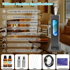 KCKJ waterless diffuser app control for remote fragrance management.