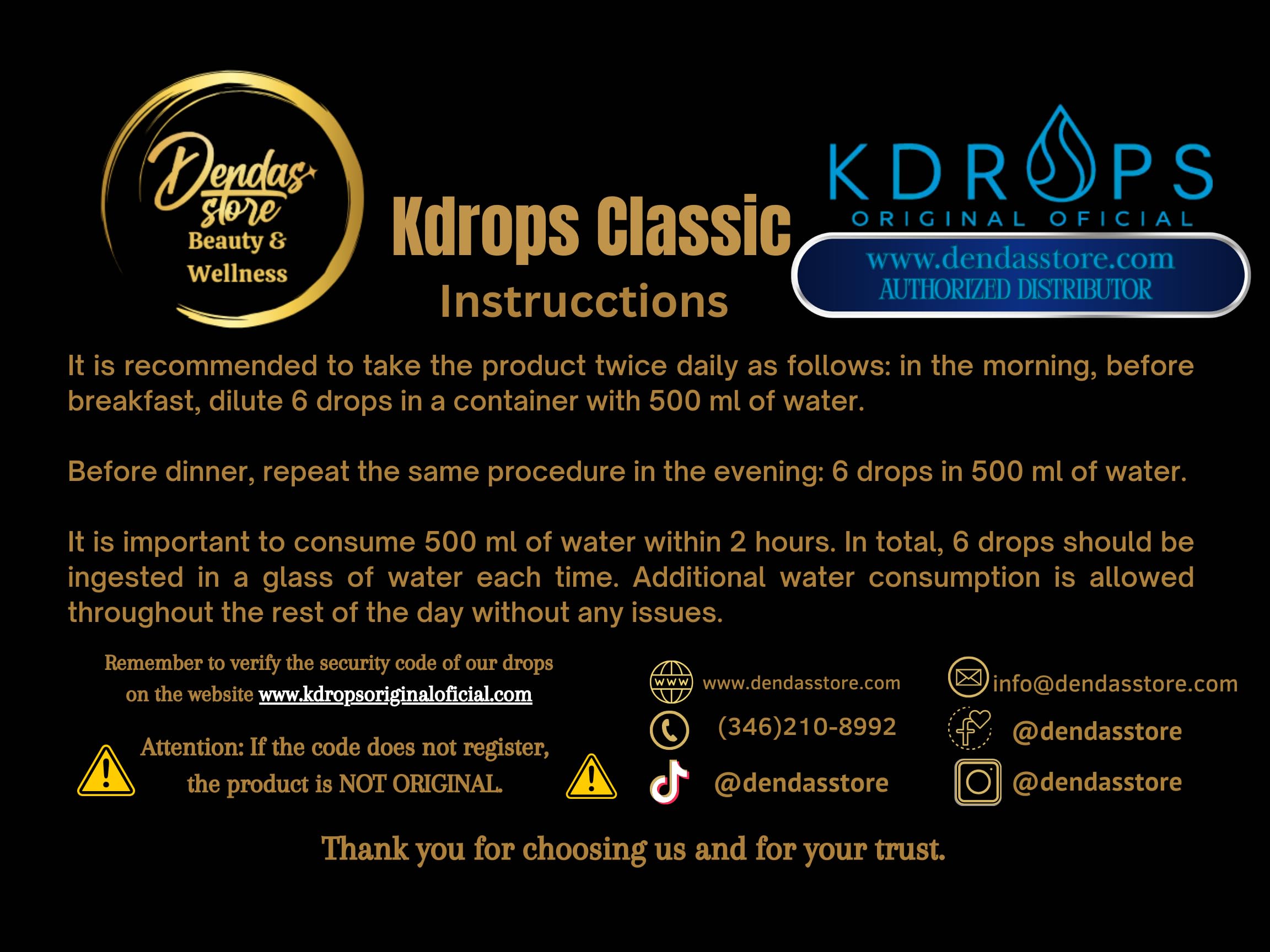 KDrops Classic packaging box highlighting natural herbal formula.