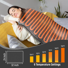 Kdti king size 32x24 pad provides full body heat for shoulders and back.