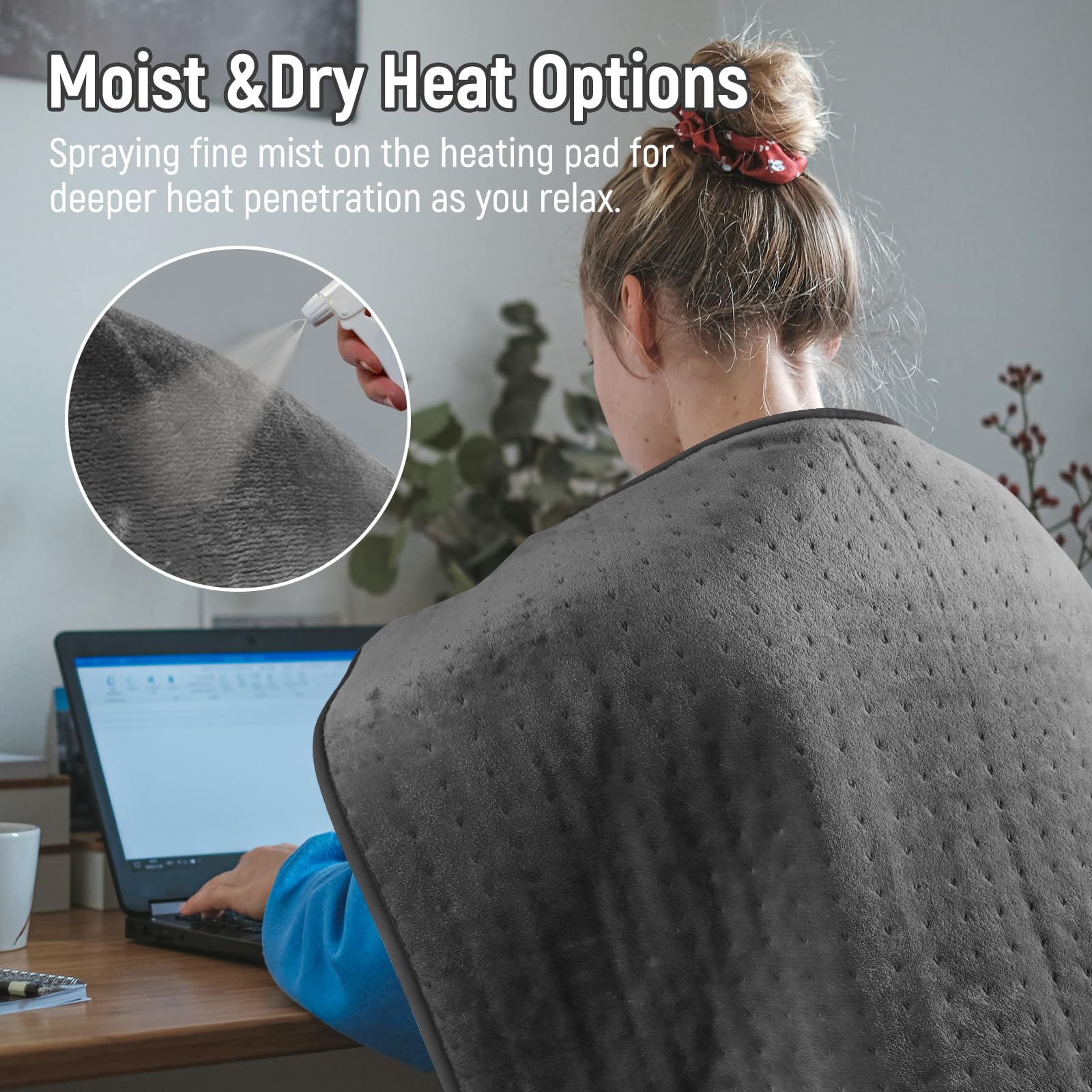 Kdti heating pad auto off safety feature prevents overheating.
