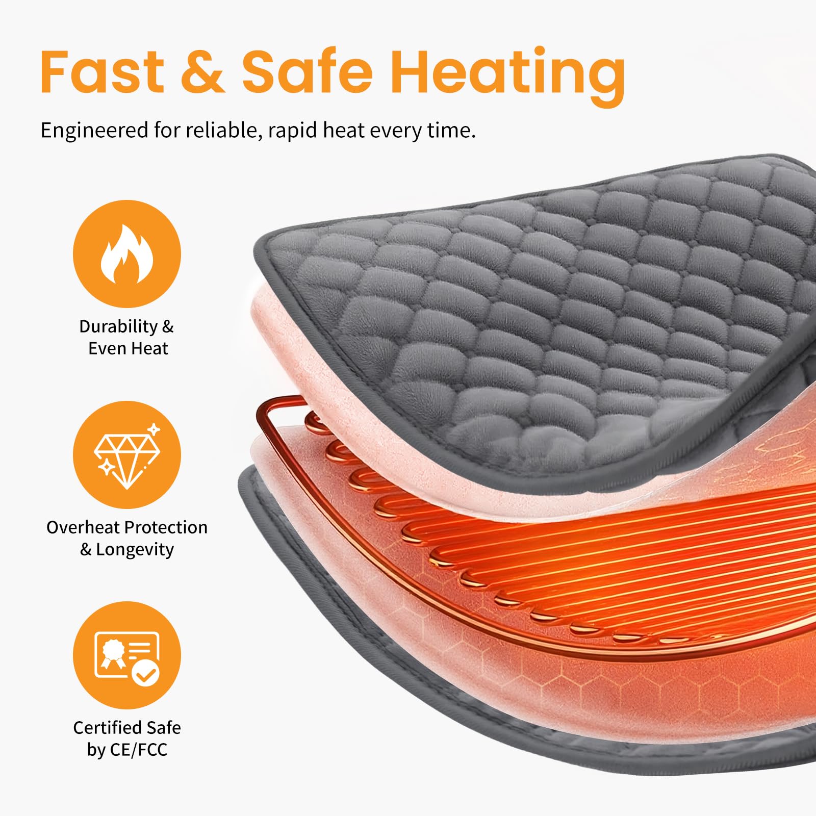 Kdti feet pad soothing tired feet with gentle heat