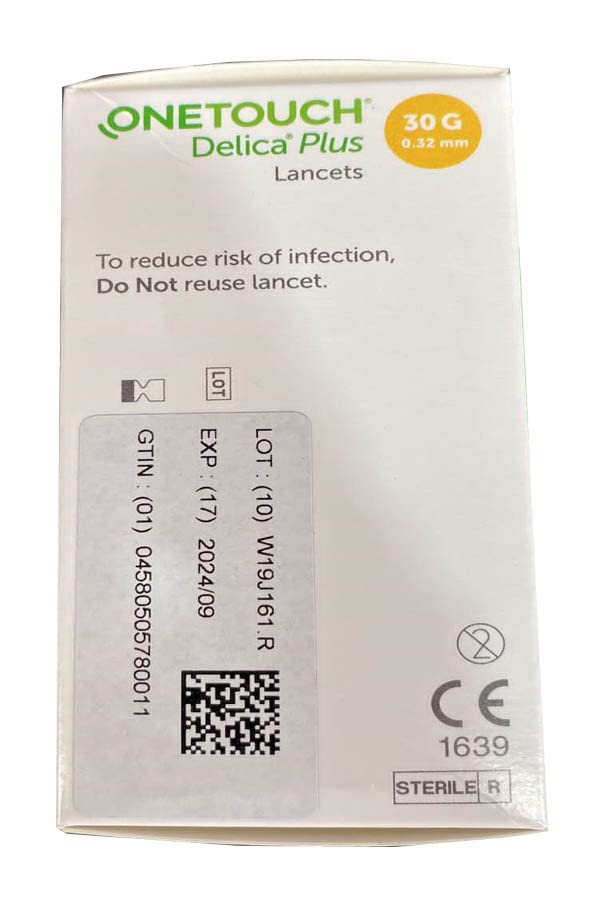 OneTouch Delica device loaded with Kebiyu lancets.