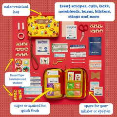 KEEP>GOING diaper-bag friendly first aid kit for easy access during daily scrapes.
