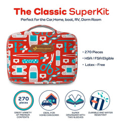KeepGoing large home first-aid kit kid-friendly setup in a dorm space.