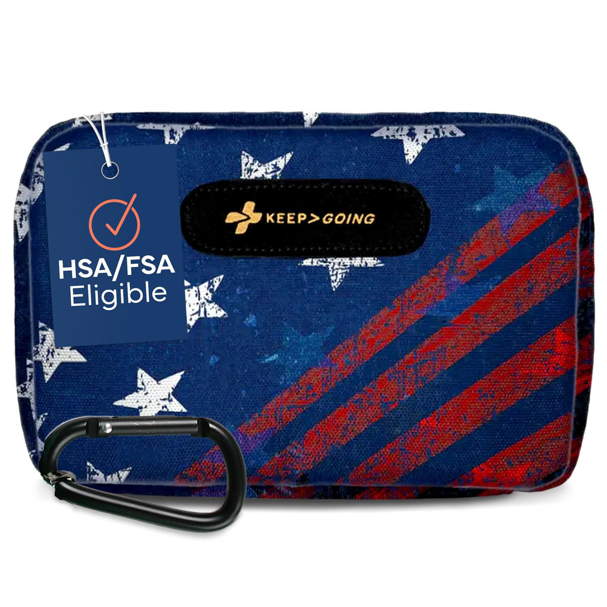 KeepGoing travel first aid kit cover for easy access during trips.