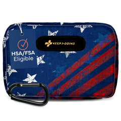 KeepGoing travel first aid kit cover for easy access during trips.