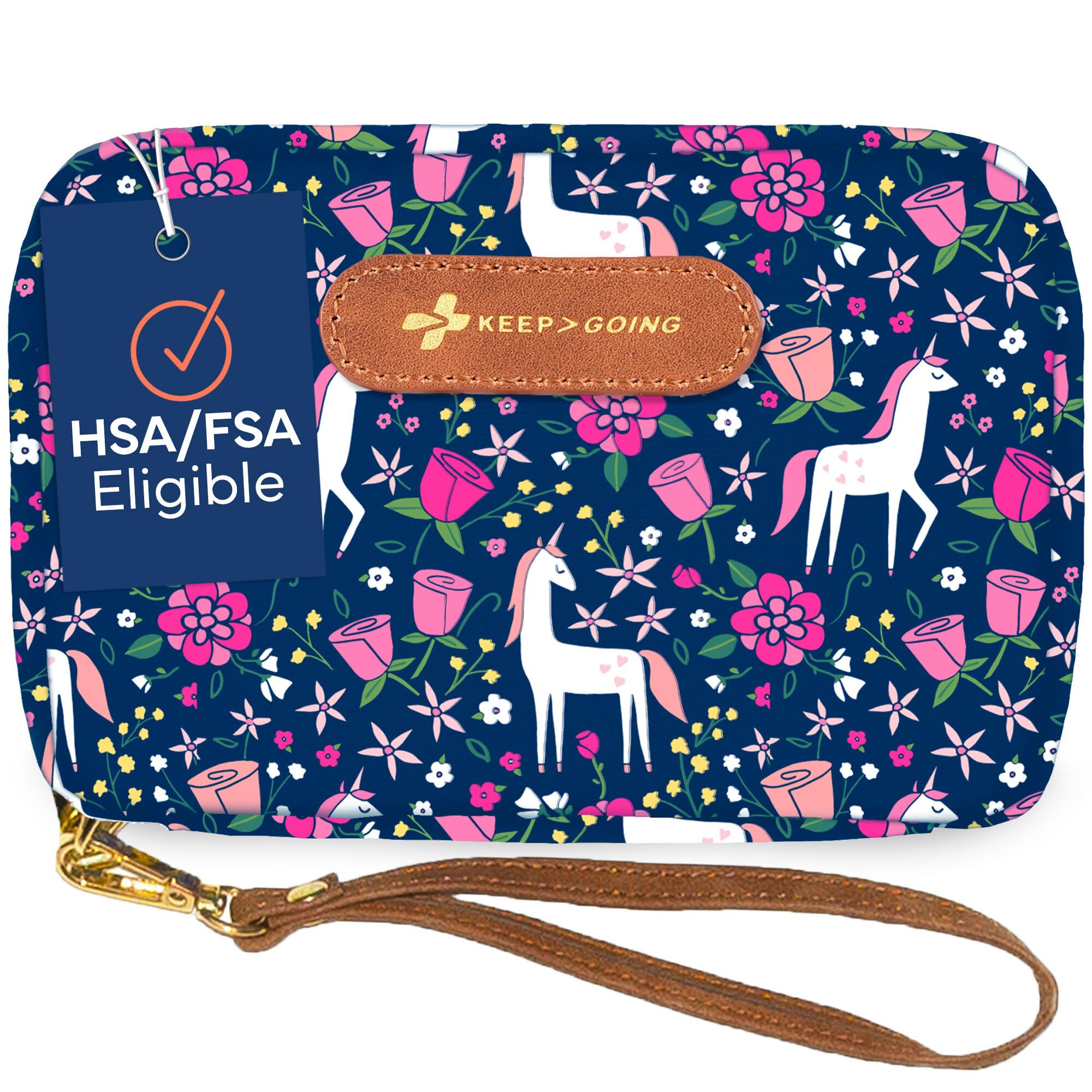 KEEP>GOING KeepGoing travel first aid kit for kids open case with 130 pieces for quick care
