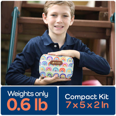 KeepGoing travel first aid kit for kids, TSA-approved for air travel.
