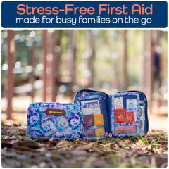 KeepGoing waterproof, stain-resistant case protects supplies during travel.