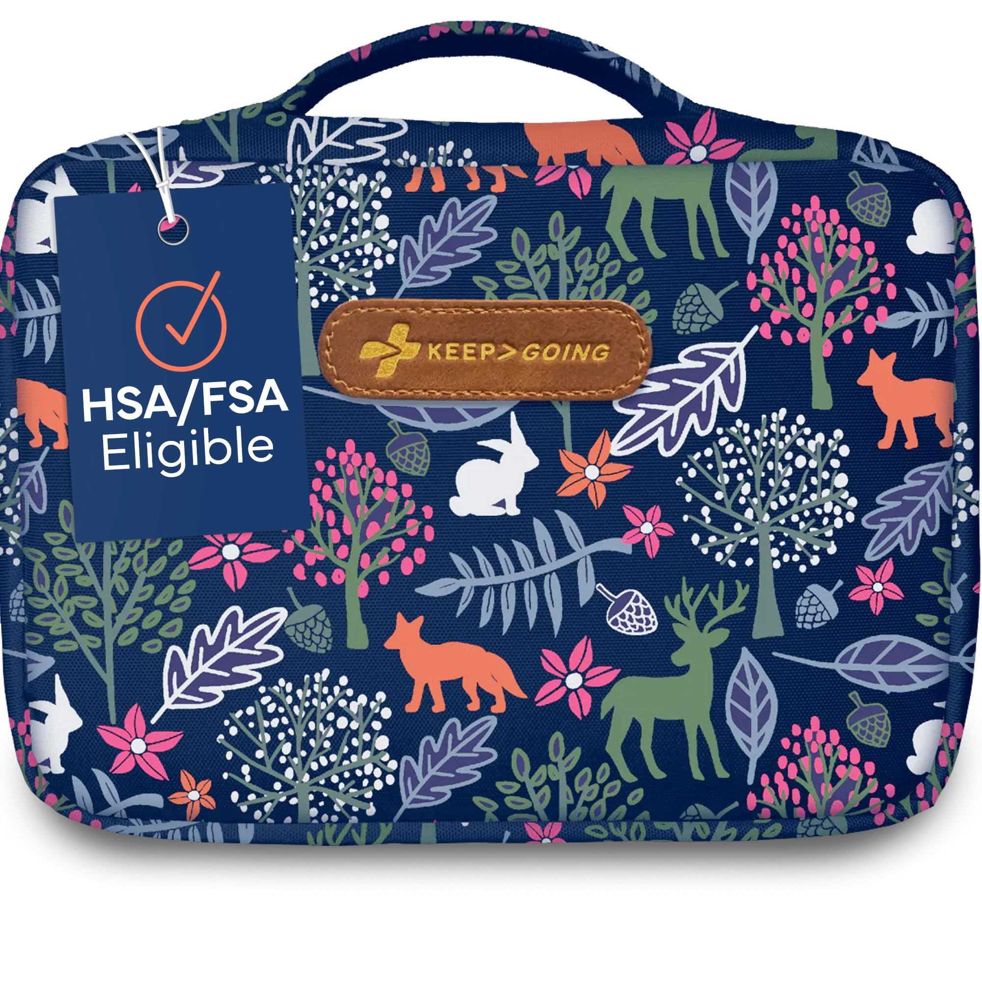 KEEP>GOING Woodland 270-piece kit front view for family travel readiness
