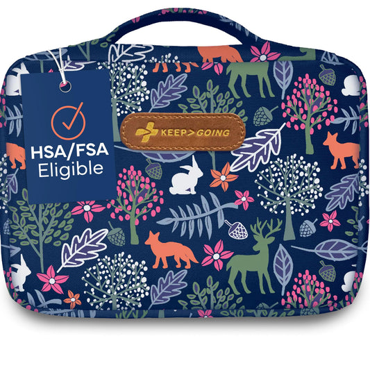 KEEP>GOING Woodland 270-piece kit front view for family travel readiness