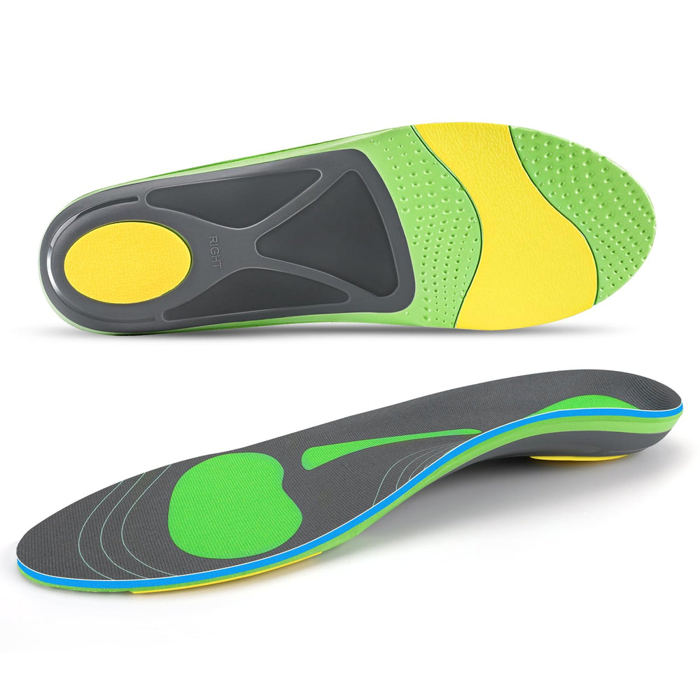 Kelaide arch-support insoles with a rigid TPU shell for heavy-duty stability.