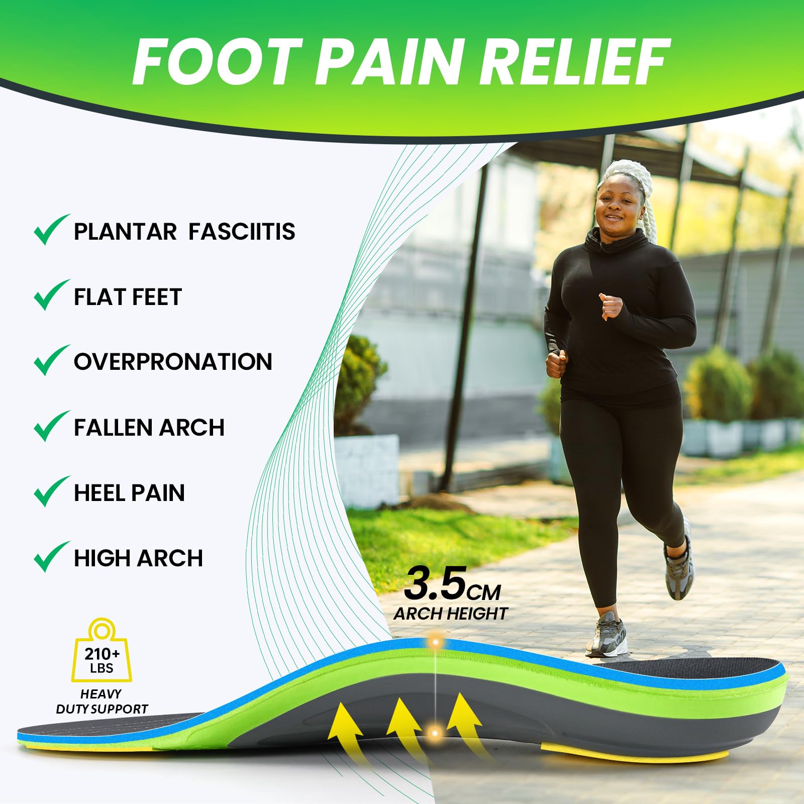 Kelaide heel-cup orthotics offering deep heel support for daily walking comfort.