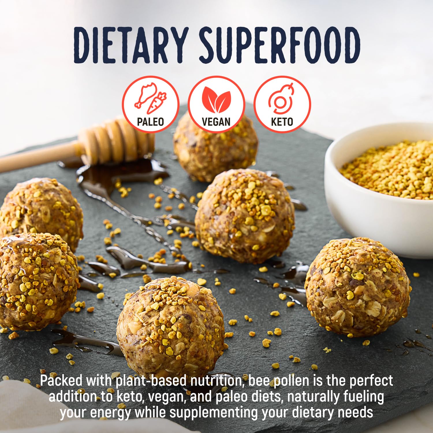 Kelley’s Bee Pollen added to yogurt or smoothie for a nutrient boost