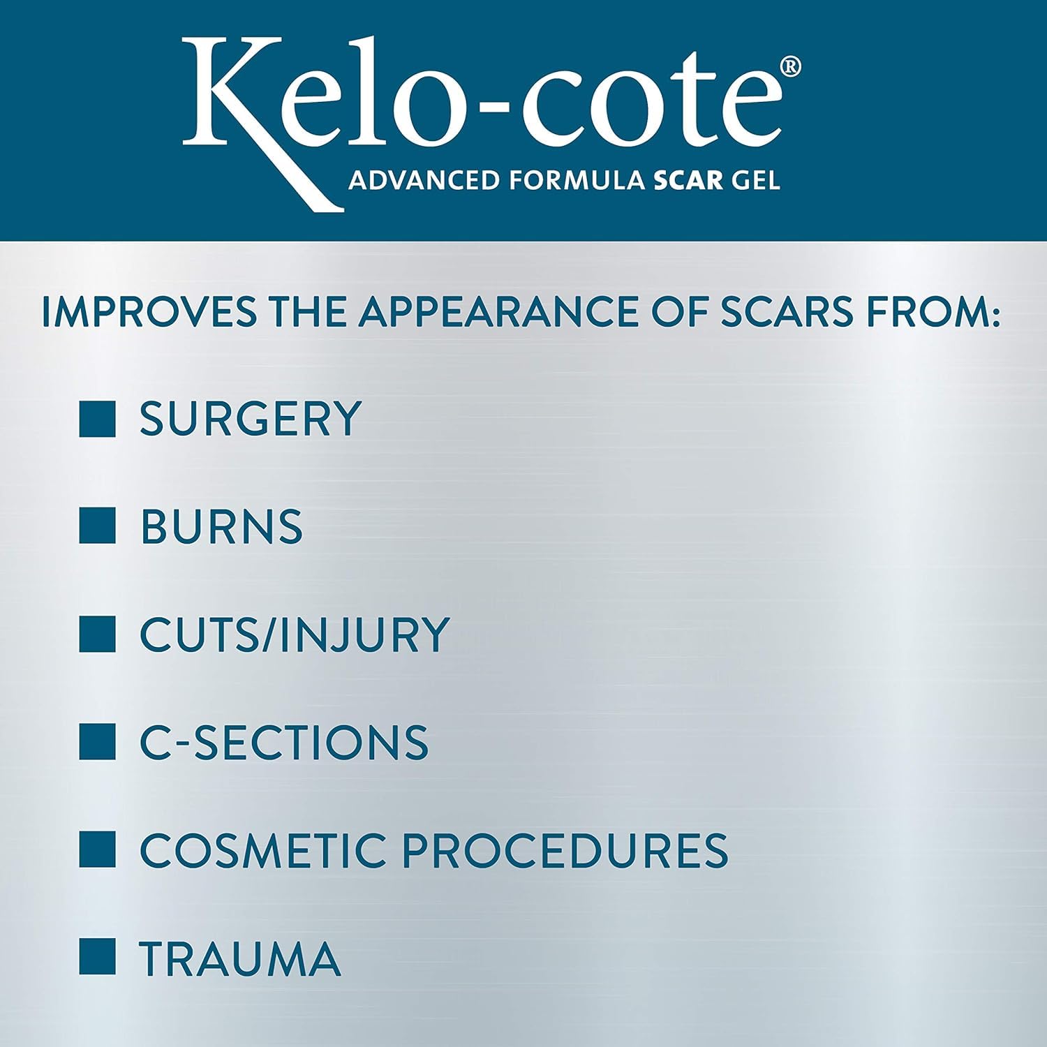 Applying KELO-COTE scar gel on skin to help soften raised scars.