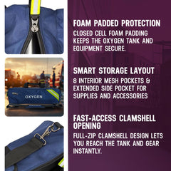 Kemp USA bag secures D-tank with interior straps for safe transport
