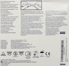Kendall Monoject 3ml syringe, amber tint protects light sensitive meds during dosing