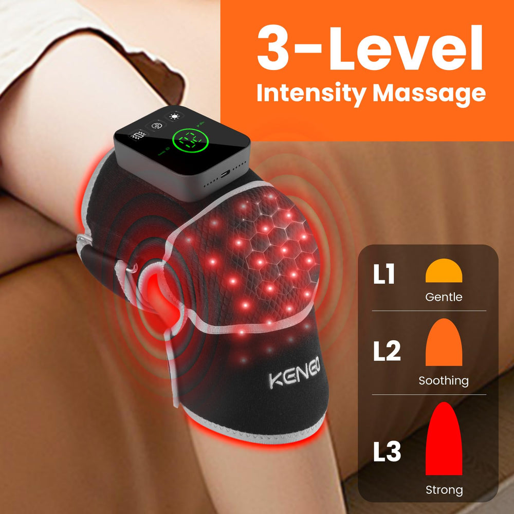 KENEO knee brace heat settings provide customizable warmth during treatment.