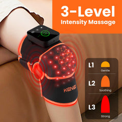 Keneo knee brace with vibration modes for soothing deep-tissue relief.